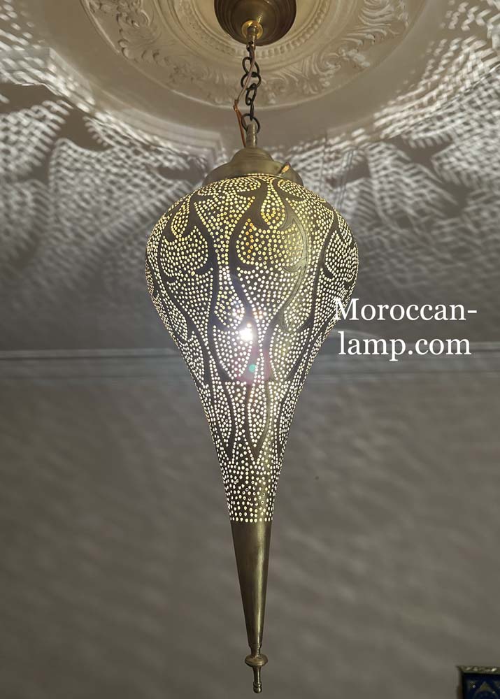 Lustre en laiton marocain de lumière pendante - Depuis